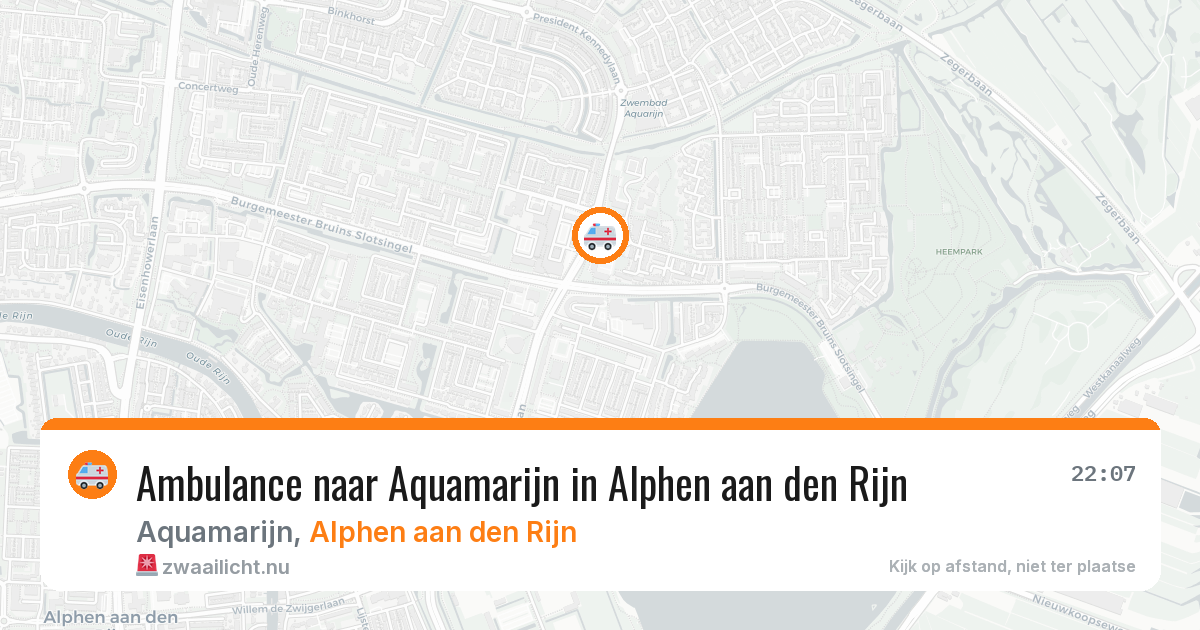 Ambulance naar Aquamarijn in Alphen aan den Rijn — 19 jul 2026