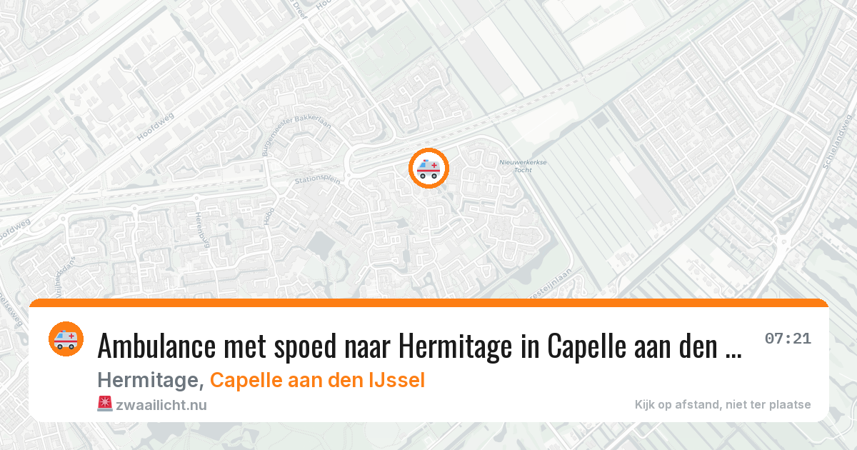 Ambulance met spoed naar Hermitage in Capelle aan den IJssel — 19 jul 2026