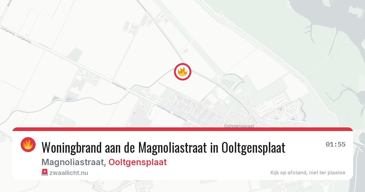 Woningbrand aan de Magnoliastraat in Ooltgensplaat — 28 mei 2026