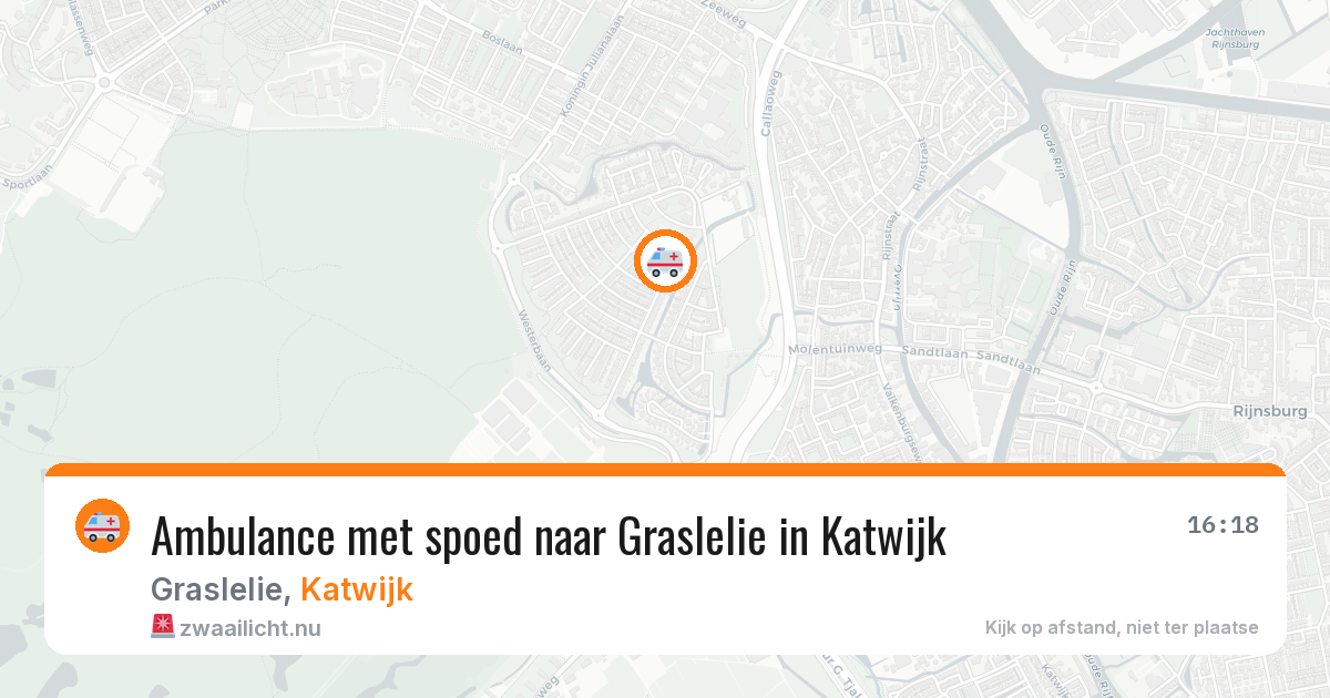 Ambulance met spoed naar Graslelie in Katwijk — 22 jan 2026