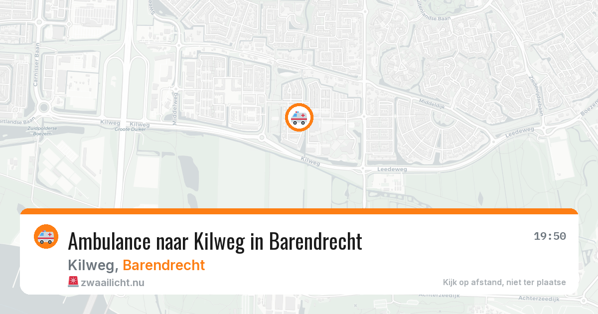 Ambulance naar Kilweg in Barendrecht — 1 jun 2026