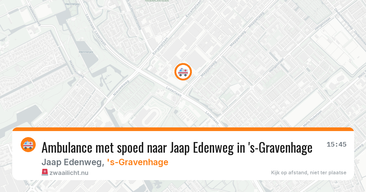 Ambulance met spoed naar Jaap Edenweg in 's-Gravenhage — 14 feb 2026