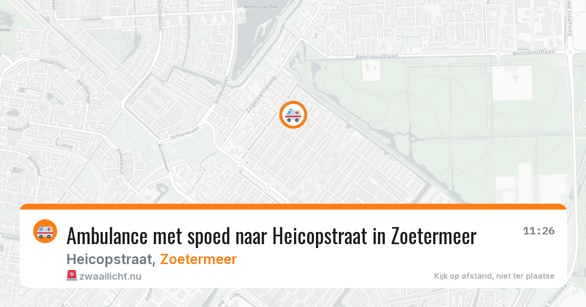 Ambulance met spoed naar Heicopstraat in Zoetermeer — 20 mrt 2026