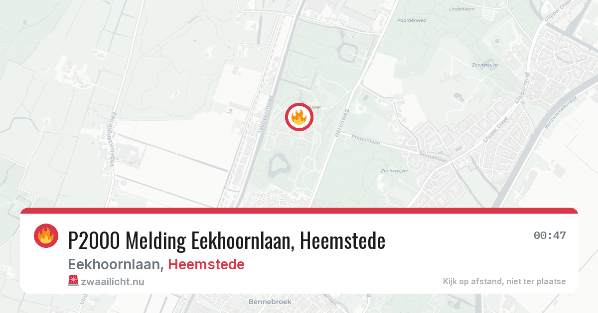 P2000 Melding Eekhoornlaan, Heemstede — 23 mei 2026
