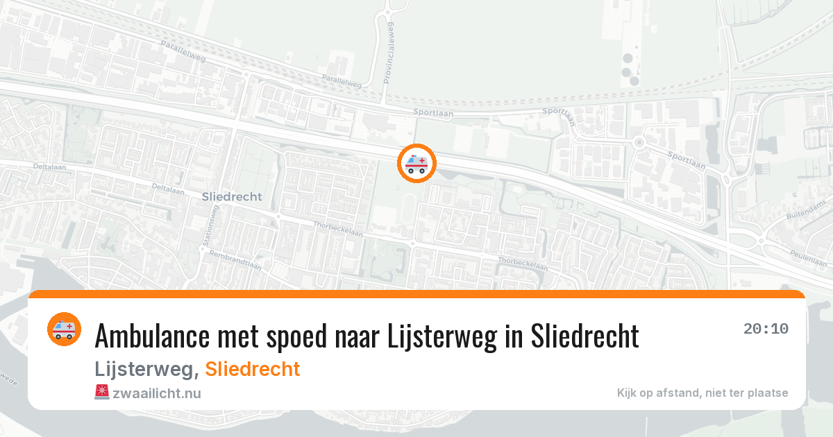 Ambulance met spoed naar Lijsterweg in Sliedrecht — 23 jan 2026