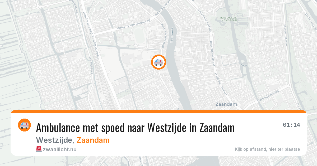 Ambulance met spoed naar Westzijde in Zaandam — 28 mei 2026