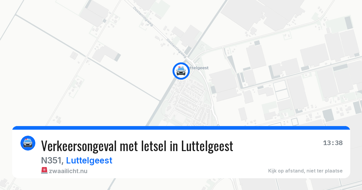 Verkeersongeval met letsel in Luttelgeest — 14 mei 2026