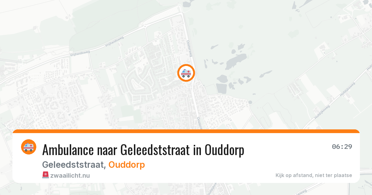 Ambulance naar Geleedststraat in Ouddorp — 21 apr 2026