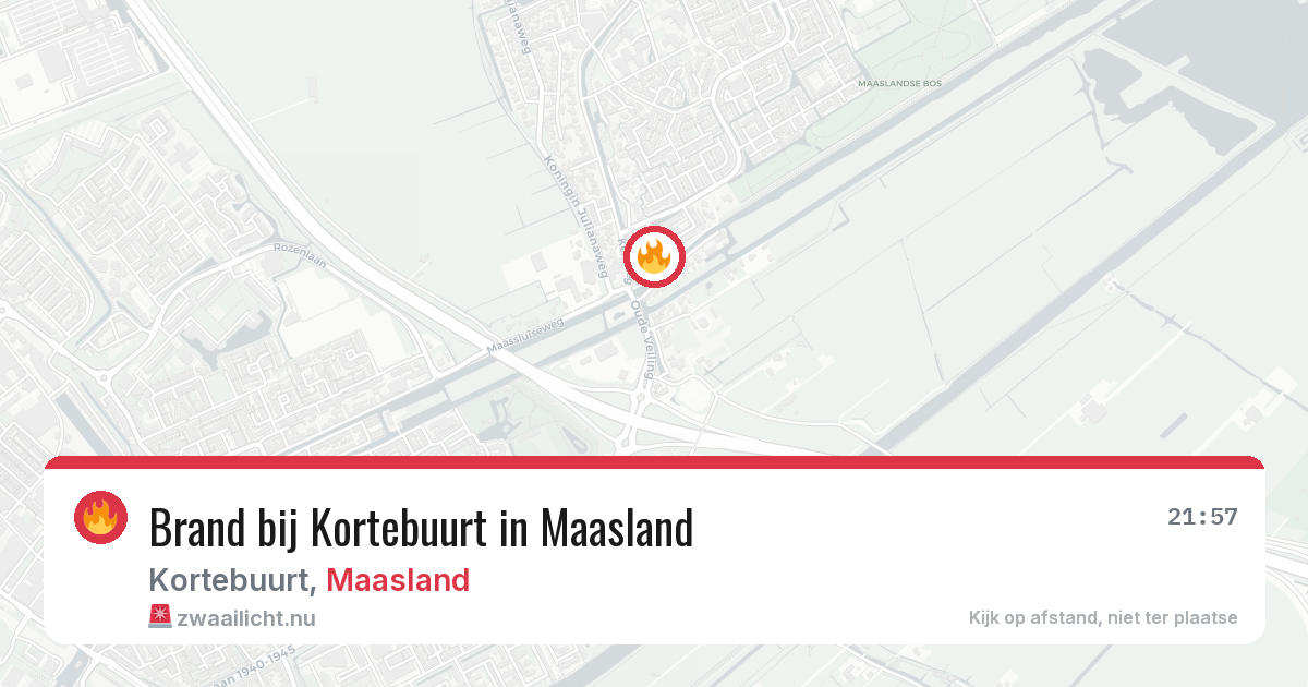 Brand bij Kortebuurt in Maasland — 5 apr 2026