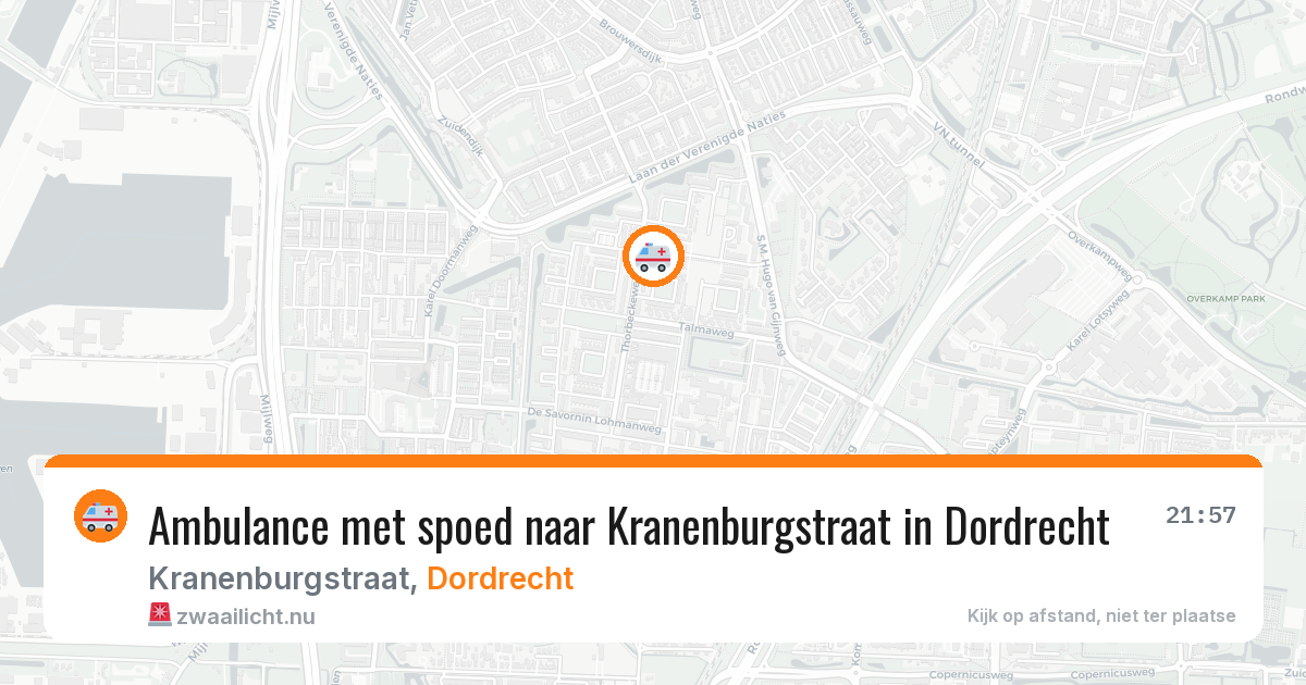 Ambulance met spoed naar Kranenburgstraat in Dordrecht — 23 jan 2026