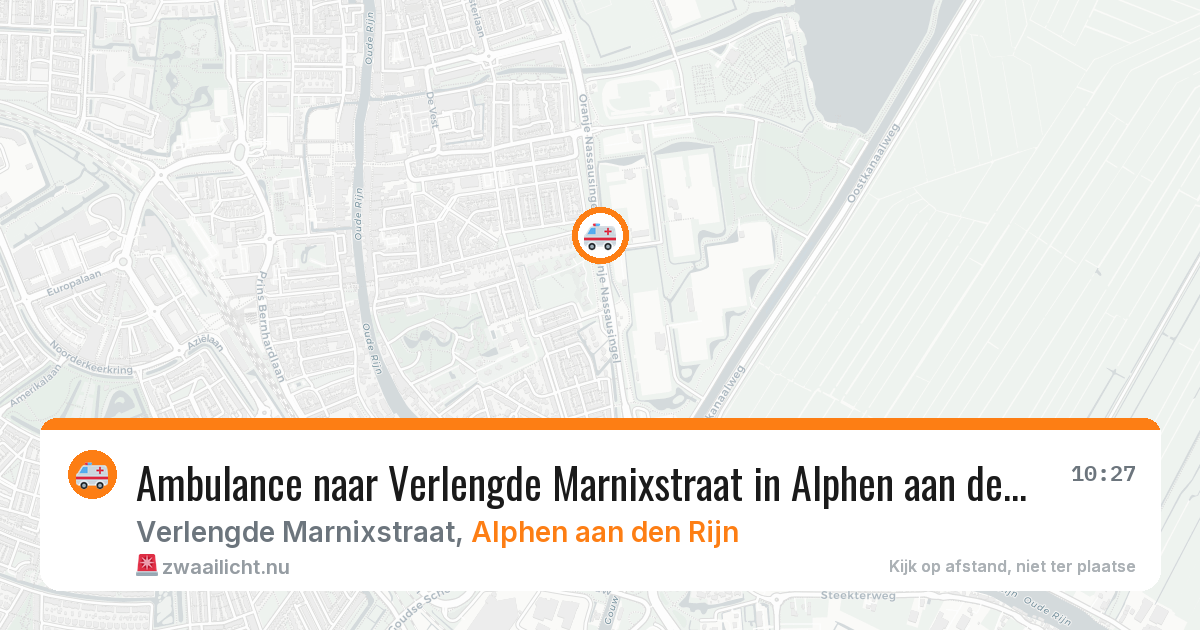Ambulance naar Verlengde Marnixstraat in Alphen aan den Rijn — 24 jul 2026
