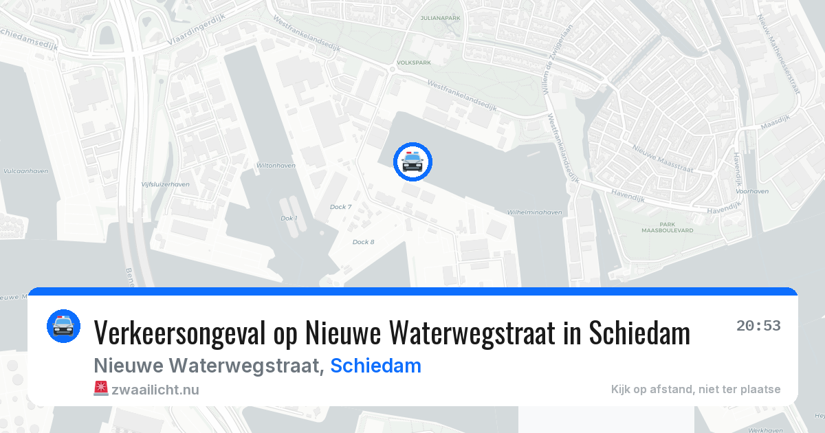 Verkeersongeval op Nieuwe Waterwegstraat in Schiedam — 10 jul 2026