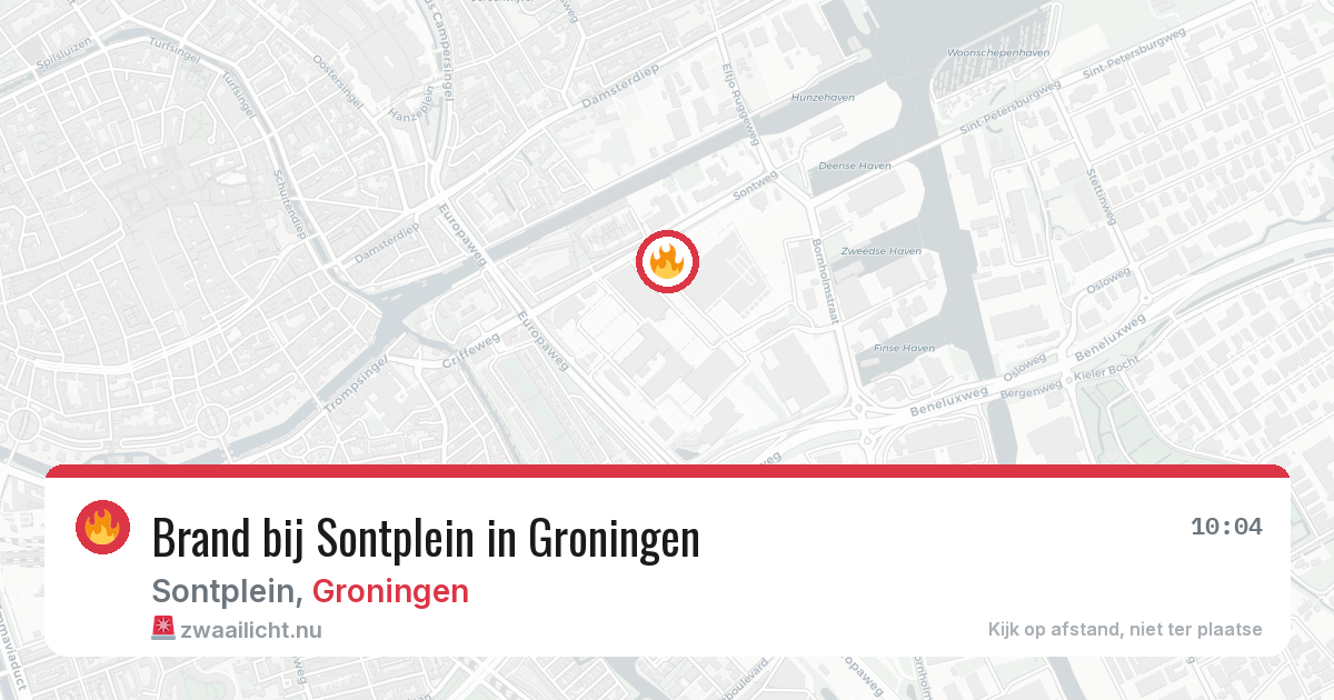 Brand bij Sontplein in Groningen — 4 jun 2026