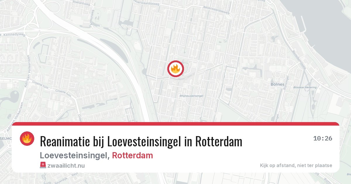 Reanimatie bij Loevesteinsingel in Rotterdam — 20 mei 2026