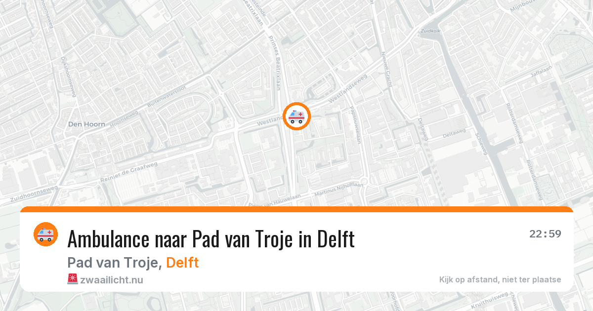 Ambulance naar Pad van Troje in Delft — 17 jul 2026