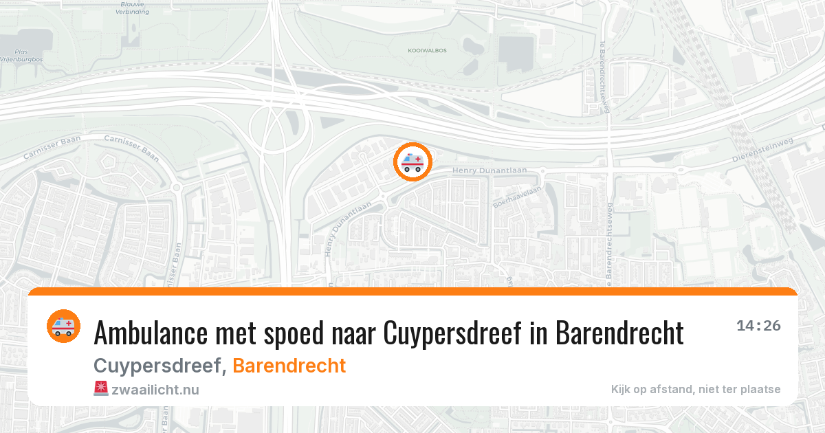 Ambulance met spoed naar Cuypersdreef in Barendrecht — 19 mrt 2026
