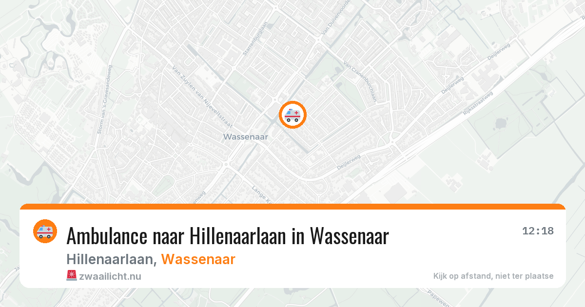 Ambulance naar Hillenaarlaan in Wassenaar — 25 mrt 2026