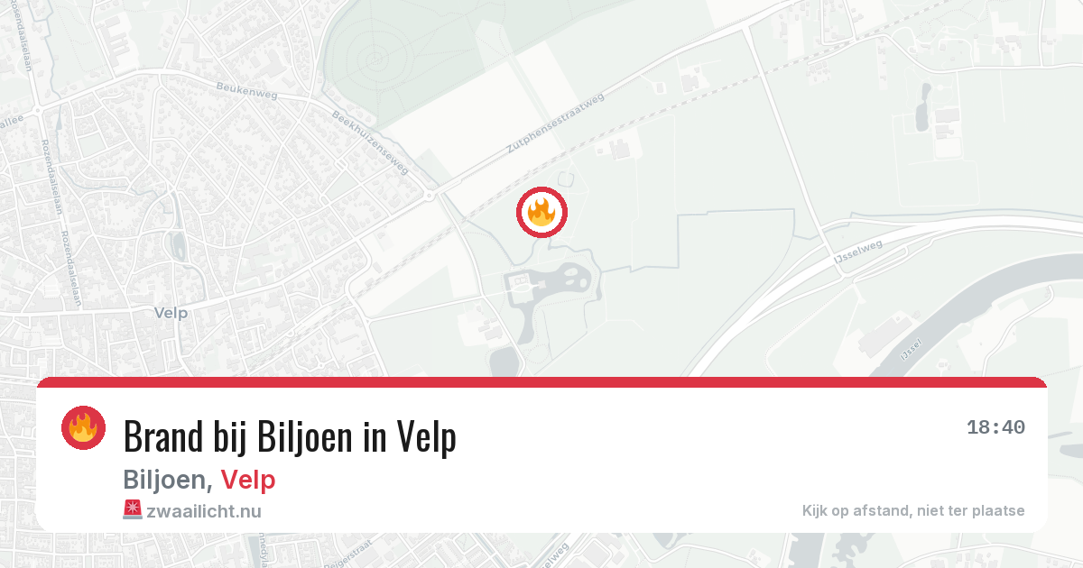 Brand bij Biljoen in Velp — 10 jul 2026