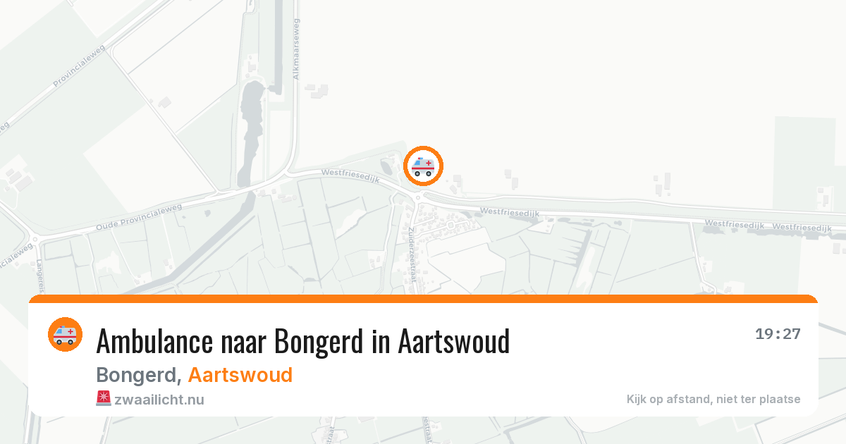 Ambulance naar Bongerd in Aartswoud — 6 jun 2026
