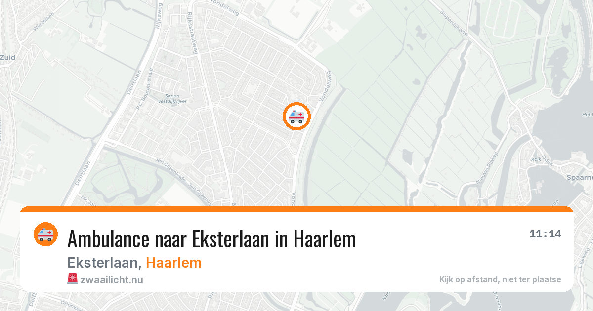 Ambulance naar Eksterlaan in Haarlem — 26 jul 2026