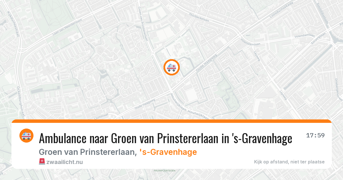 Ambulance naar Groen van Prinstererlaan in 's-Gravenhage — 15 jul 2026