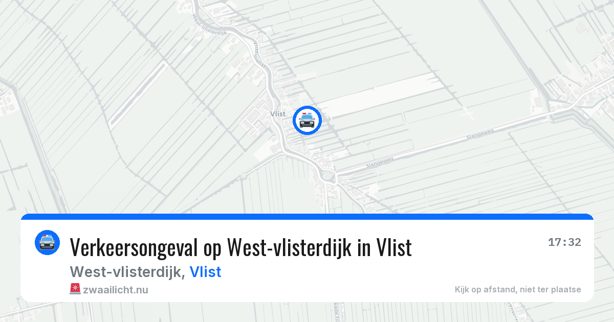 Verkeersongeval op West-vlisterdijk in Vlist — 19 mrt 2026