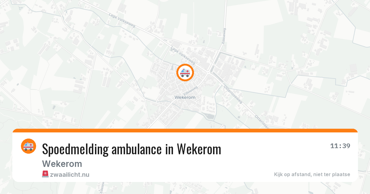 Spoedmelding ambulance in Wekerom — 27 apr 2026