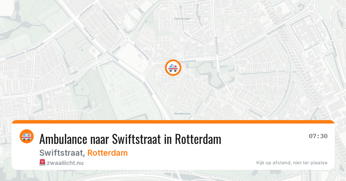 Ambulance naar Swiftstraat in Rotterdam — 26 jul 2026