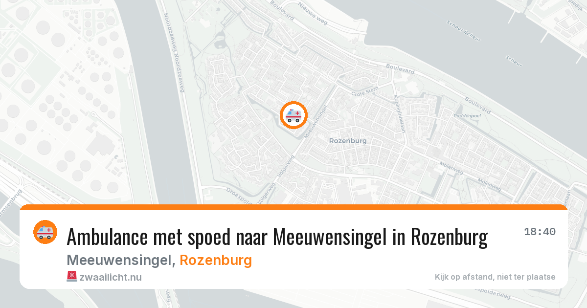 Ambulance met spoed naar Meeuwensingel in Rozenburg — 12 jul 2026