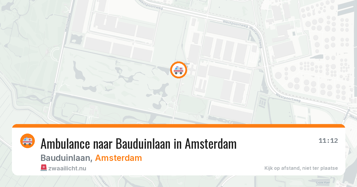Ambulance naar Bauduinlaan in Amsterdam — 1 jun 2026