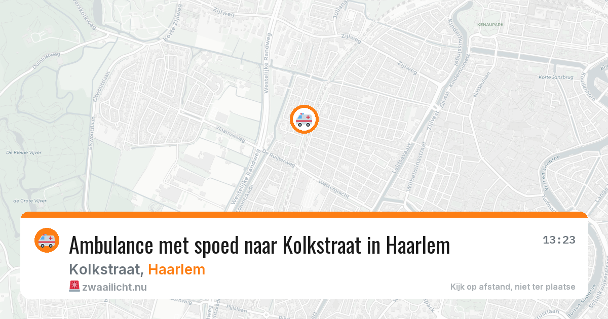 Ambulance met spoed naar Kolkstraat in Haarlem — 4 jun 2026