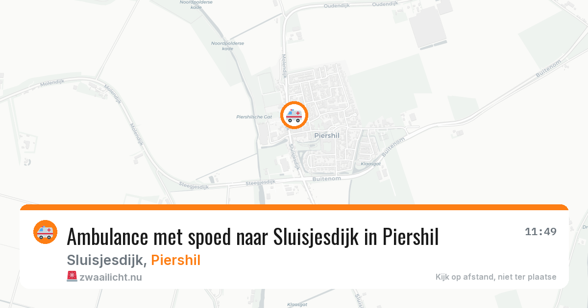 Ambulance met spoed naar Sluisjesdijk in Piershil — 12 jul 2026