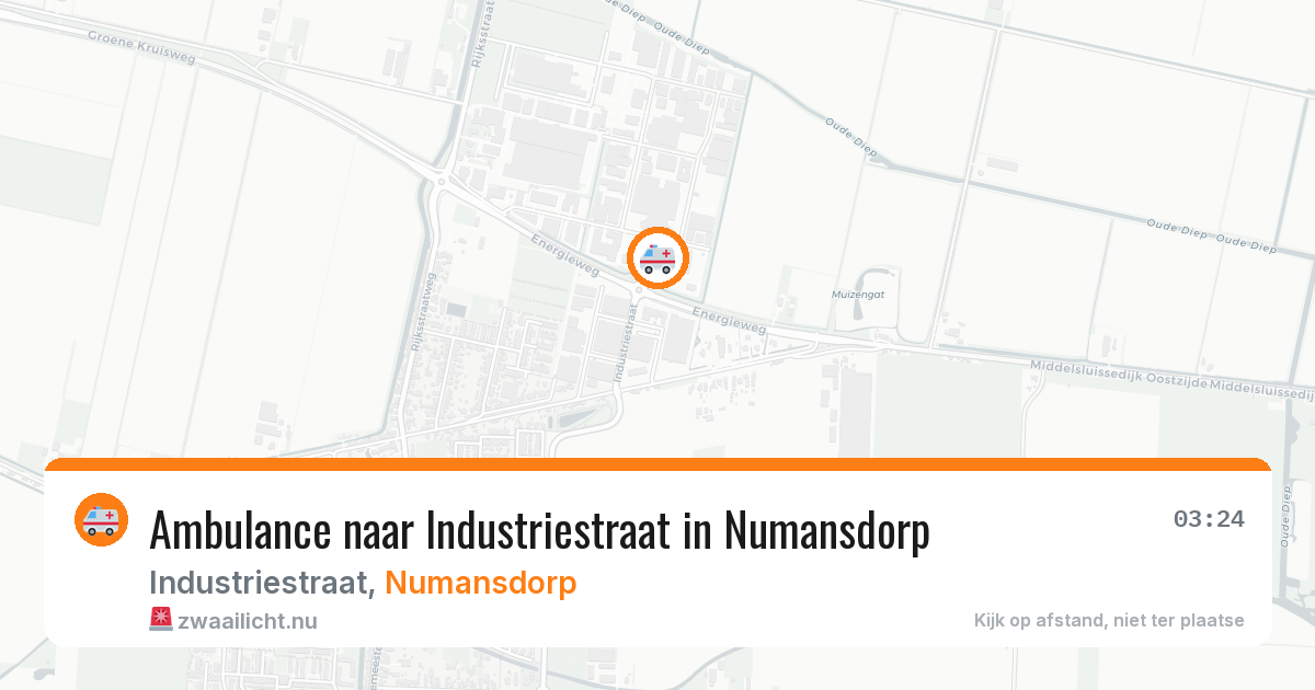 Ambulance naar Industriestraat in Numansdorp — 29 mei 2026