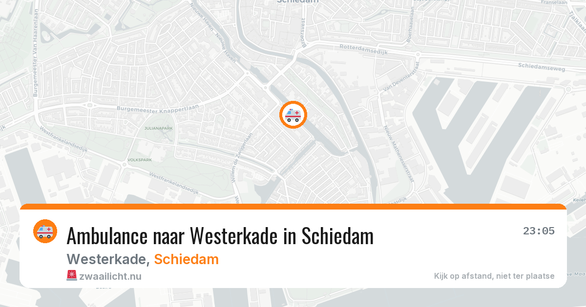 Ambulance naar Westerkade in Schiedam — 16 jul 2026