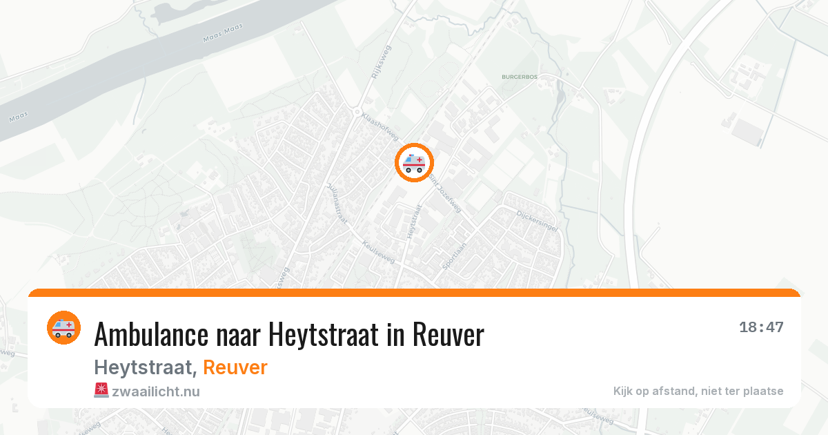 Ambulance naar Heytstraat in Reuver — 10 jul 2026