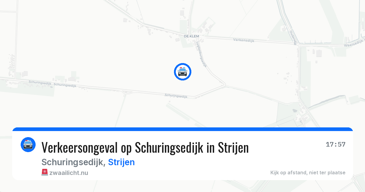 Verkeersongeval op Schuringsedijk in Strijen — 20 jul 2026