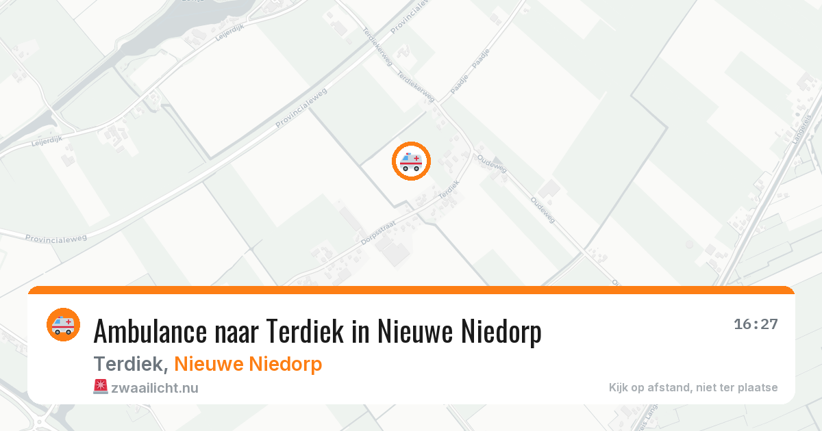 Ambulance naar Terdiek in Nieuwe Niedorp — 11 jul 2026