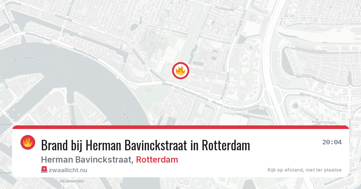 Brand bij Herman Bavinckstraat in Rotterdam — 23 apr 2026