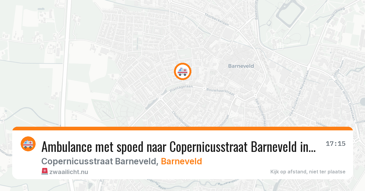 Ambulance met spoed naar Copernicusstraat Barneveld in Barneveld — 10 mei 2026