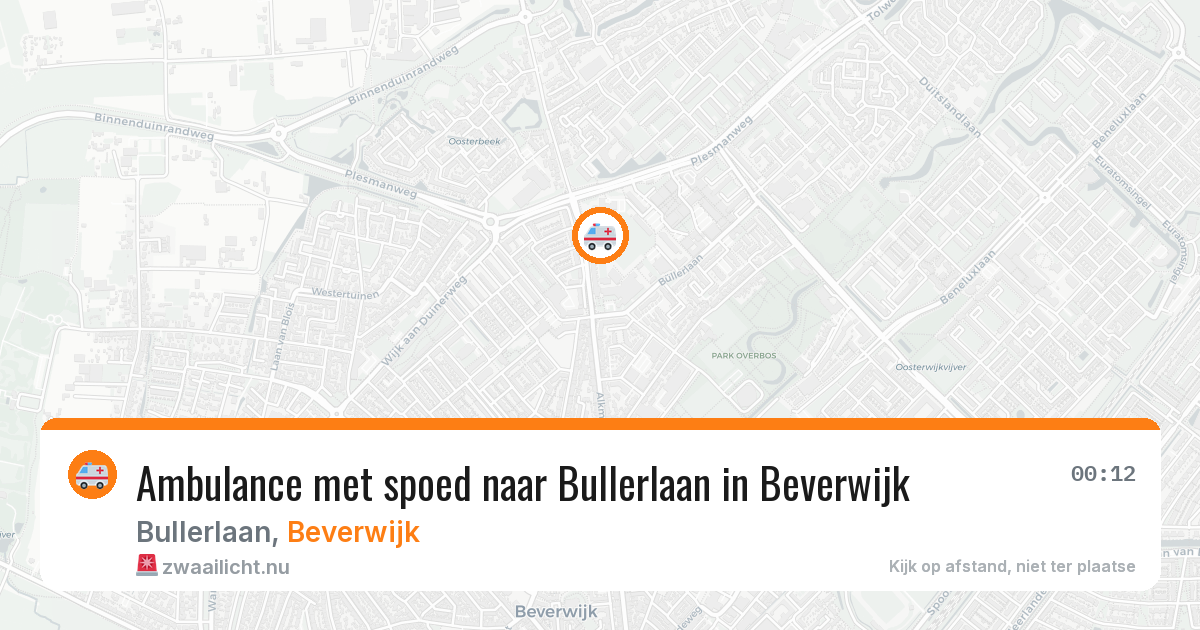 Ambulance met spoed naar Bullerlaan in Beverwijk — 22 jul 2026