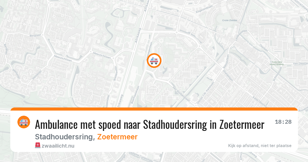 Ambulance met spoed naar Stadhoudersring in Zoetermeer — 28 jan 2026