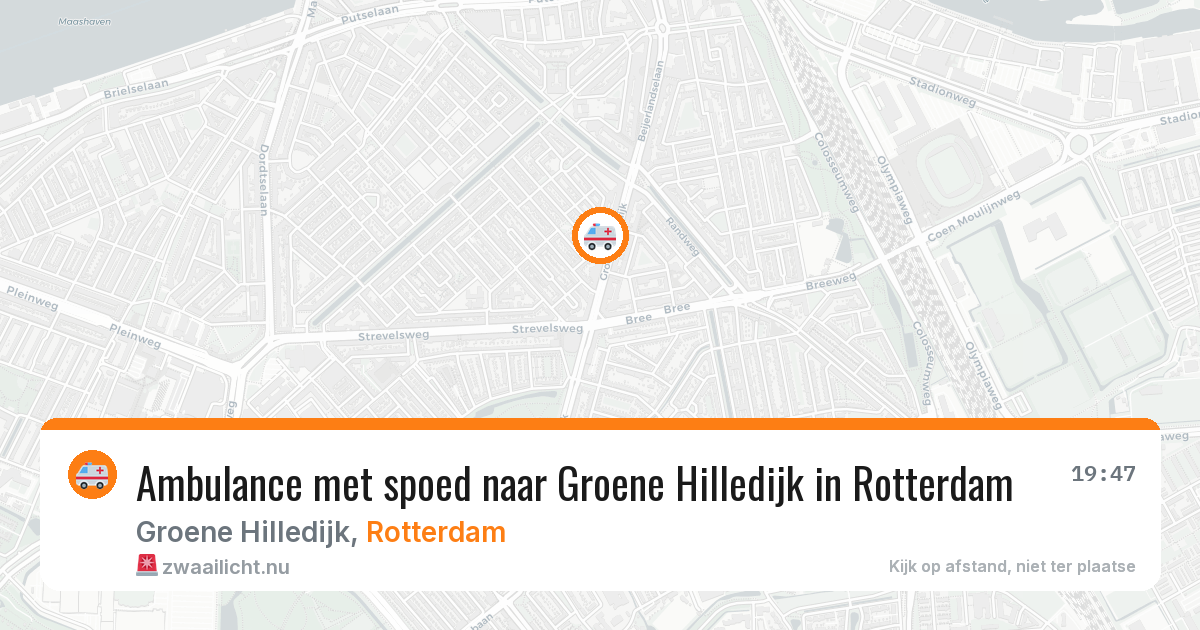 Ambulance met spoed naar Groene Hilledijk in Rotterdam — 28 mei 2026