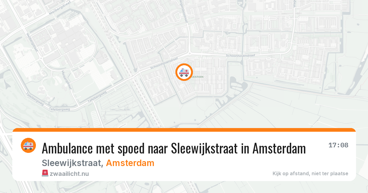 Ambulance met spoed naar Sleewijkstraat in Amsterdam — 1 apr 2026