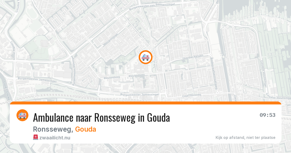 Ambulance naar Ronsseweg in Gouda — 18 mrt 2026