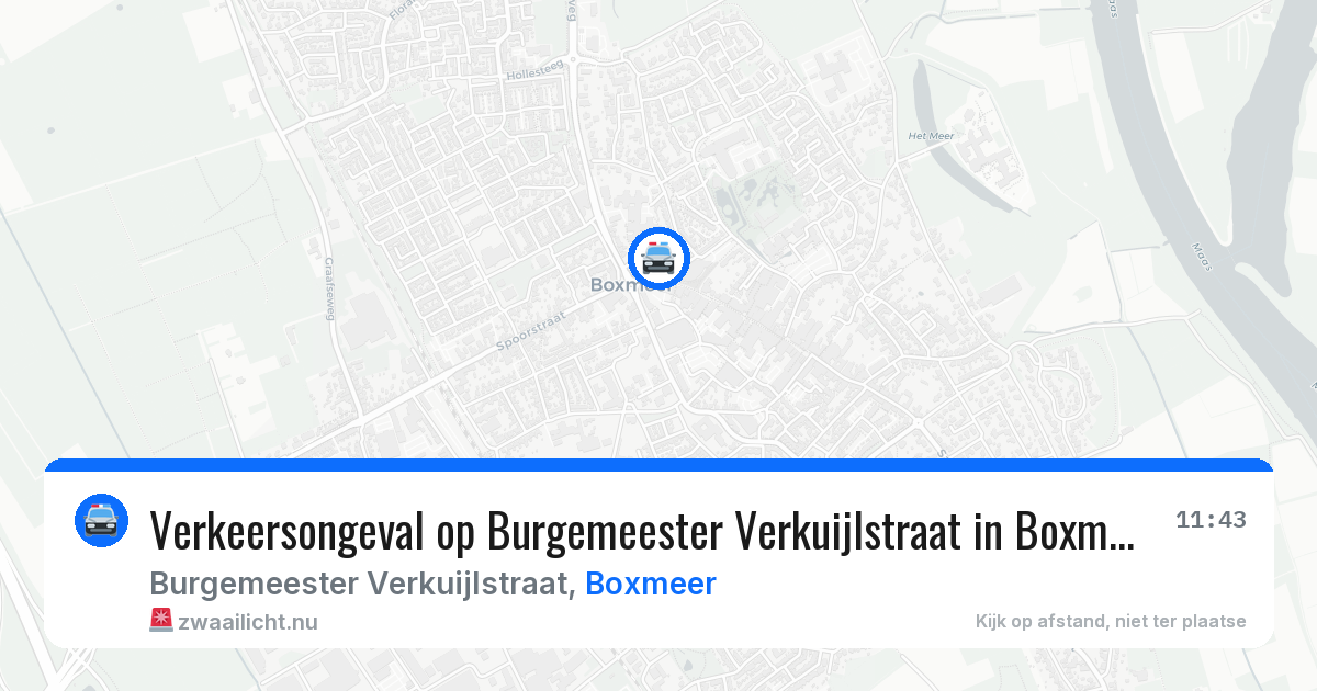 Verkeersongeval op Burgemeester Verkuijlstraat in Boxmeer — 28 jun 2026