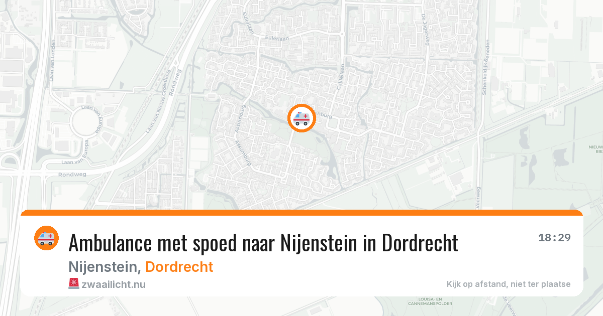 Ambulance met spoed naar Nijenstein in Dordrecht — 21 jul 2026