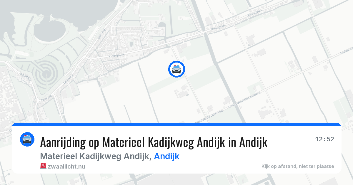 Aanrijding op Materieel Kadijkweg Andijk in Andijk — 2 jul 2026