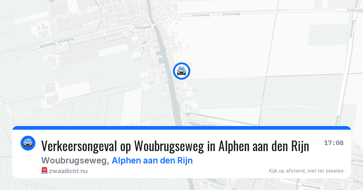 Verkeersongeval op Woubrugseweg in Alphen aan den Rijn — 25 jul 2026