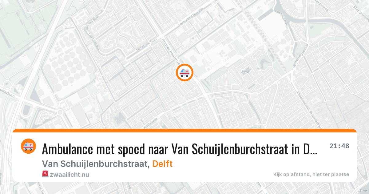 Ambulance met spoed naar Van Schuijlenburchstraat in Delft — 9 feb 2026
