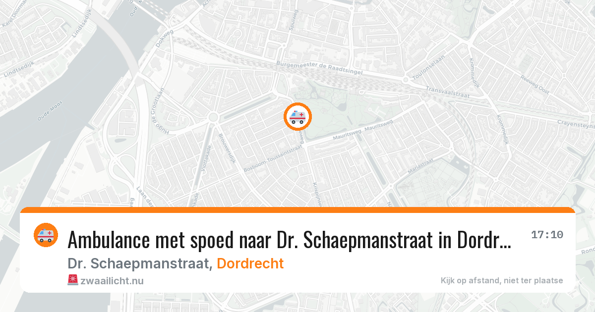 Ambulance met spoed naar Dr. Schaepmanstraat in Dordrecht — 18 mei 2026